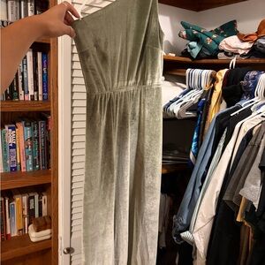 Elegant Green Strapless Dress